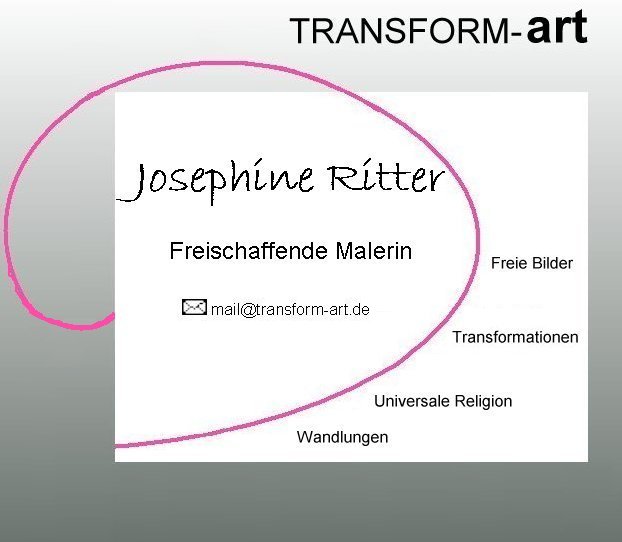 Startbild der Website transform-art.de der Malerin Josephine Ritter